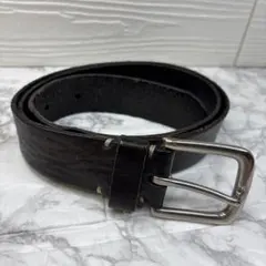 黒レザー製シンプルベルト　メーカー不明