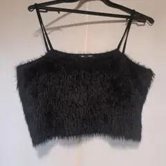 新品　GU 　ファー風　ビスチェ XL　ブラック　黒