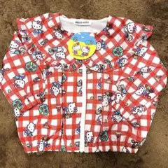 新品 ハローキティ ウインドブレーカー 90 レトロ チェック 春アウター