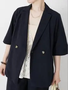 le.cour blanc タンブラーブッチャーハーフスリーブジャケット