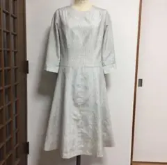 着物リメイク 紬Aラインロングワンピース 長袖のサムネイル