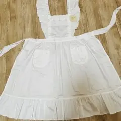 【新品未使用】YUMI KATSURA 桂由美 ホワイト エプロン フリル 白のサムネイル