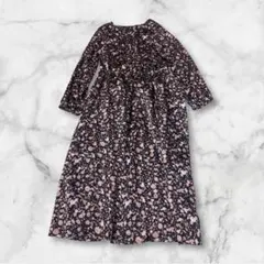 M466☆ナチュラルビューティーベーシック長袖ワンピース