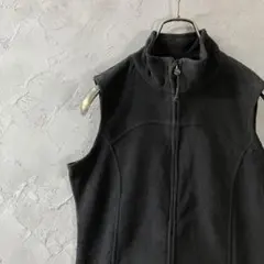 champion ベスト　フリースベスト　フルジップ　シンプル　無地　黒　VT2