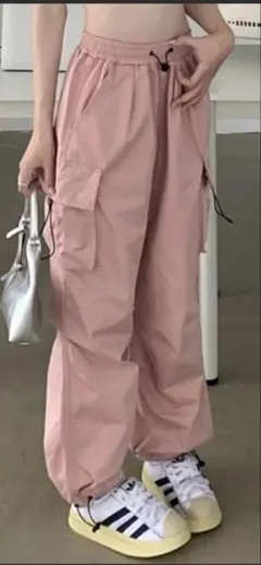 ピンク カーゴパンツ Fサイズ