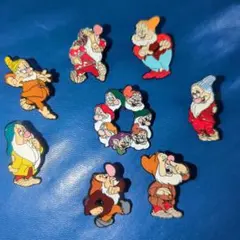 ピンズ　ピンバッジ　ピンブローチ　ブローチ　ディズニー　七人の小人　白雪姫　8点