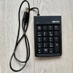 【BUFFALO】USBスタンダードテンキーボード ハブ付きBSTKH01BK
