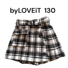 byLOVEiT チェック柄スカパン　130