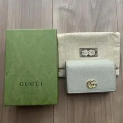 MOKO さま・GUCCI グッチ マーモント 長財布 GG ホワイトバイカラー