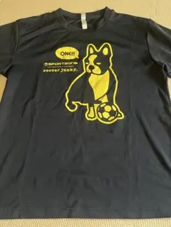 Lサイズ　SOCCER JUNKY 半袖シャツ　ネイビー