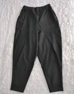 コイビトミサキ ブラック テーパードパンツ 切り替えデザイン タック パンツ L