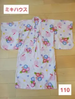 浴衣　110　ミキハウス　女の子　お祭り　花火　盆踊り　MIKI HOUSE
