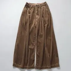 グランママドーター コーデュロイ ワイドパンツ ブラウン