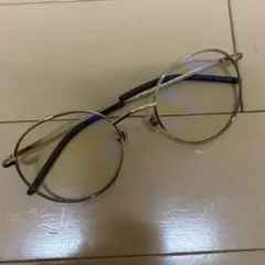 Zoff ブルーライトカットメガネ ラウンド型 ゴールドフレーム