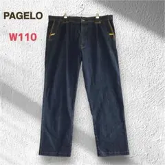 パジェロ PAGELO デニムパンツ ジーンズ W110 大きいサイズ 紺 刺繍のサムネイル