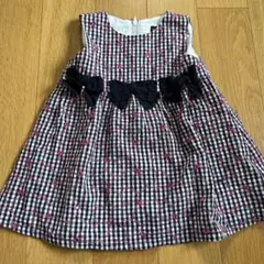 BEBE チェック柄ノースリーブワンピース