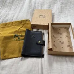 IL BISONTE レザー手帳カバー 黒