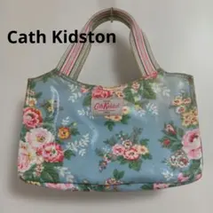 Cath Kidston 水色 花柄 トートバッグ バラ 可愛い お稽古 習い事