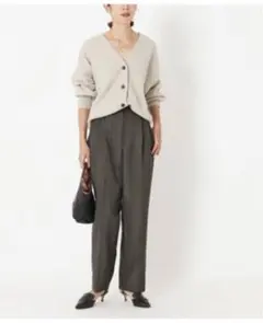 21秋冬物　1回着用　ジャーナルスタンダードレサージュ　2タックワイドパンツ　茶