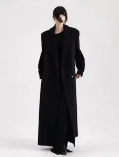 APOZi collection ダブルスーパーロングコート ブラック