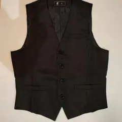 フォーマルベスト 黒 5つボタン Ｓサイズ