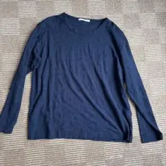 IKKA LOUNGE ネイビー 長袖シャツ XL 古着