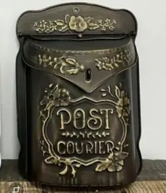 USアメリカNorth Pole Postクリスマスレトロ調ブリキ製壁掛けポスト