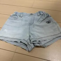 ライトブルー刺繍ロゴショートパンツ