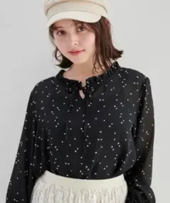 マジェスティックレゴン タイニーハートブラウス　ブラック　激安