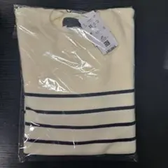 新品タグ付き ボーダーニット アイボリー L