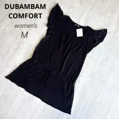 【DUBAMBAM COMFORT】フリル袖 チュニック 黒 M 新品タグ付きのサムネイル