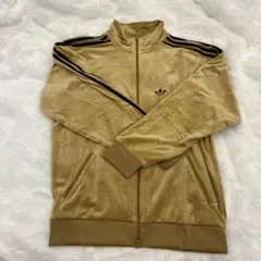 希少　adidas ベロア　トラックジャケット　刺繍ロゴ　セットアップ　短丈 希少 adidas ベロア トラックジャケット 刺繍ロゴ セットアップ 短丈