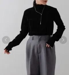 新品コロニー2139ベロアチュールメロウハイネックロンTシャツ