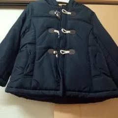 新品コムサ黒 ダッフルコート 110