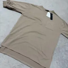 新品 AQUAHISTORY ポケット付きTシャツ ベージュ M チュニック