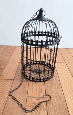 アンティーク調　バードゲージ　アイアン　ブラック