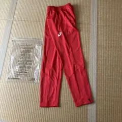 ASICS レッド ロングパンツ