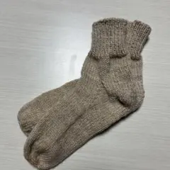 手編み靴下　89 ウール100%