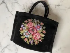 【中古】FEILER フェイラー シェニール織 ブラック ミニバック