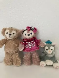 ダッフィー シェリーメイ ぬいぐるみバッジ　ジェラトーニ　ストラップ