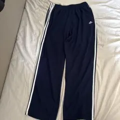 00s adidas ネイビー ワイドトラックパンツ