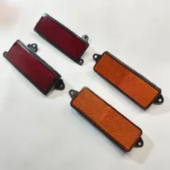 リフレクター フュージョン MF02 純正タイプ オレンジ レット 前後セットのサムネイル