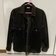 【ジーユー】コーデュロイジャケット ダークグリーン メンズ アウター