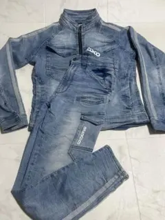 美品グランシスコ 上下デニム（パンツ裾上げ股下68センチ）