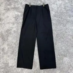 ☆ランセル【42】黒 スラックス ワイドパンツ 春秋 脚長 オフィス