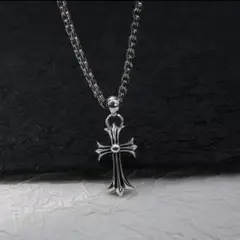シルバー クロスモチーフ ネックレス　大きいサイズ4cm