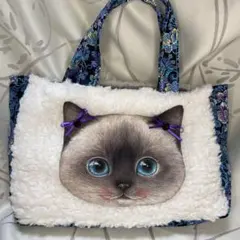 コヤンイサムチョン　トートバッグ　刺繍　ボア　クラウディちゃん