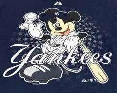 ミッキーマウスヴィンテージTシャツネイビーヤンキースニューヨーク野球