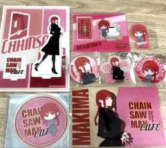 チェンソーマン　カフェ　マキマ　８点セット　缶バッジ　アクリルスタンド