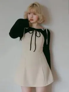 ANDMARY ベージュ ミニワンピース シャツ付き 2026年最新】ANDMARY カラー：ベージュ系 レディース 長袖・七分袖ミニ
